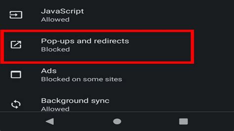 how to disable popup blocker in mobile