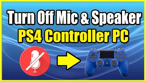 how to disable ps4 controller mic on pc