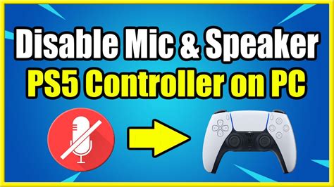 how to disable ps5 controller mic and speaker on pc