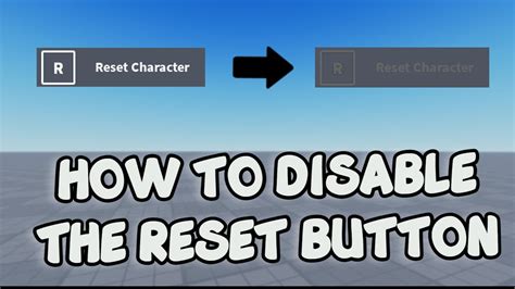 how to disable resetting roblox