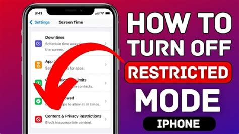 how to disable restricted mode on iphone 13