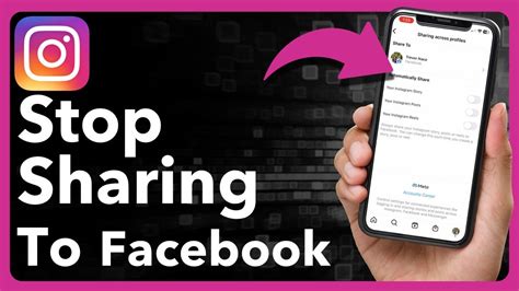 how to disable sharing on facebook from instagram