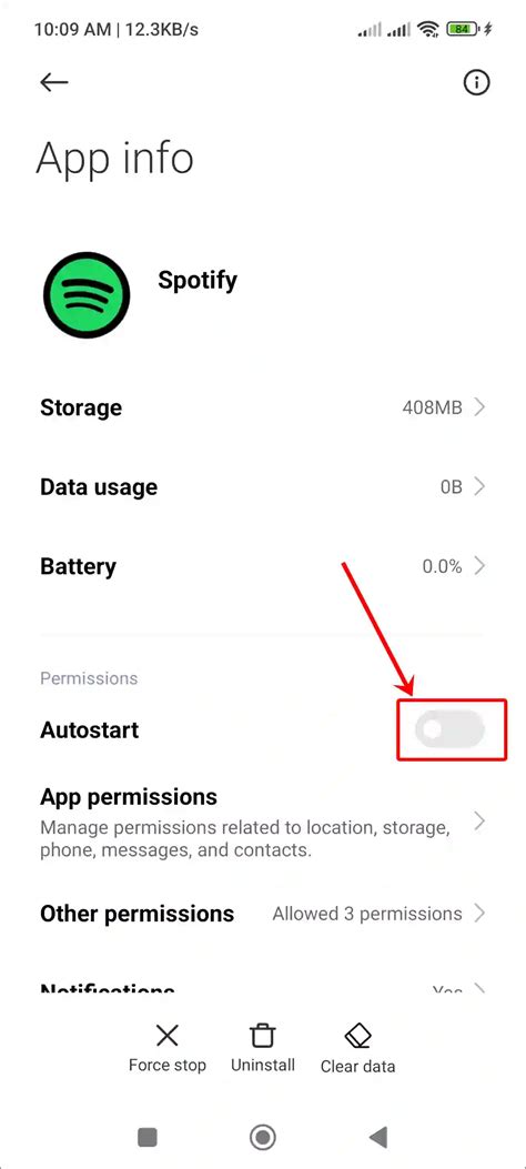 how to disable spotify autostart android
