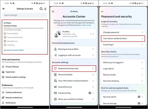 how to disable two factor authentication on facebook mobile