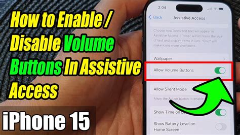 how to disable volume buttons on iphone 15