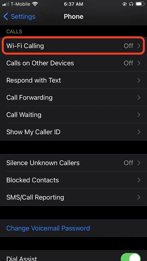 how to disable wifi calling on iphone 11