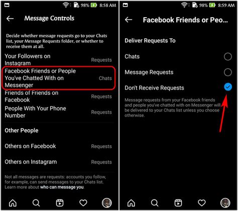 how to disconnect ig and fb