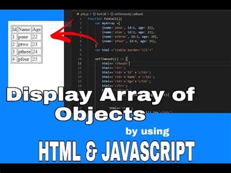 how to display array value in javascript