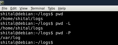 how to display current working directory in linux