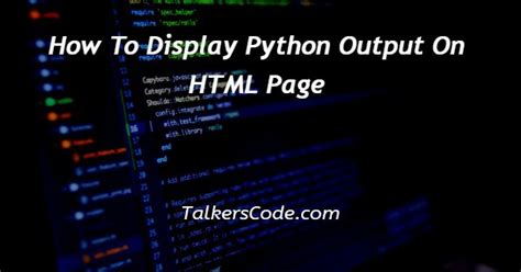 how to display python code in html