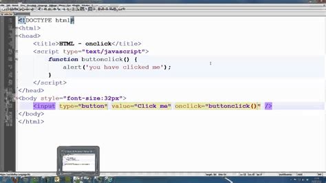 how to display text on button click in html
