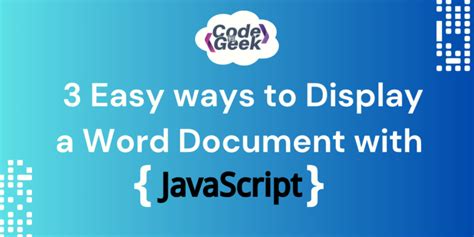 how to display word document in html using javascript