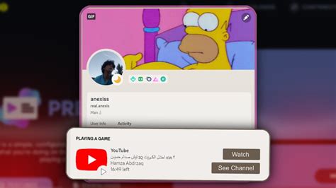 how to display youtube on discord status