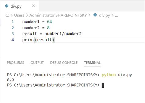 how to divide two numbers in python