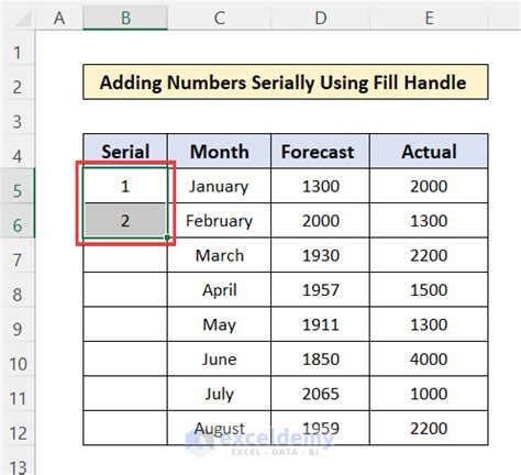 how to do 1 2 3 in excel