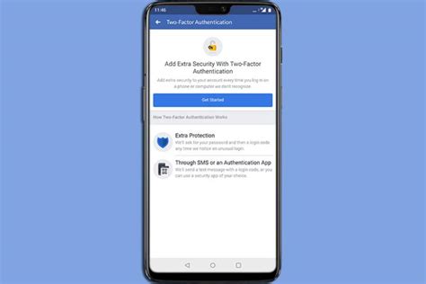 how to do 2 factor authentication on facebook page