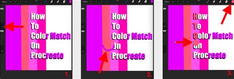 how to do a color match on procreate
