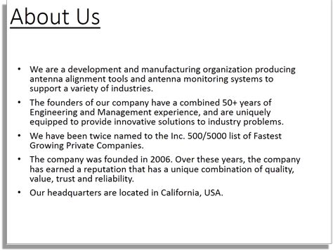 how to do a company introduction