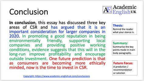 how to do a conclusion sample