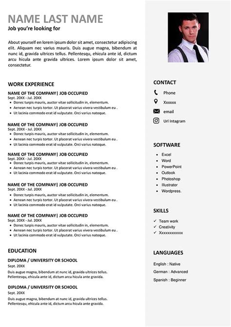 how to do a cv for work