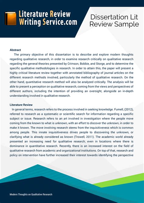 how to do a literature review for a dissertation