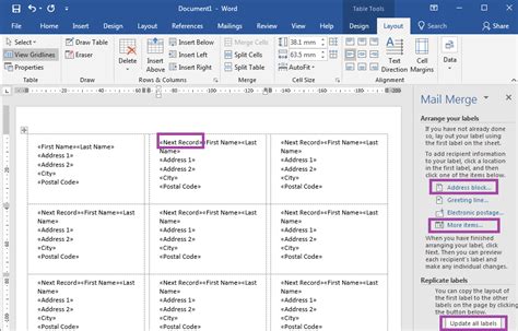 how to do a mail merge from excel to word for mailing labels