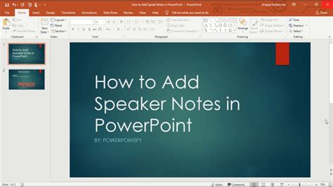 how to do a powerpoint presentation with speaker notes