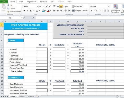 how to do a pricing analysis in excel