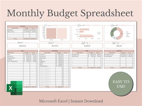 how to do a simple budget spreadsheet