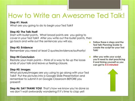 how to do a ted talk presentation