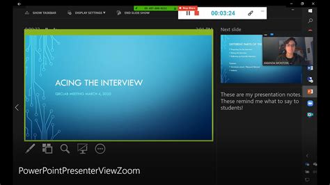 how to do a zoom presentation with notes