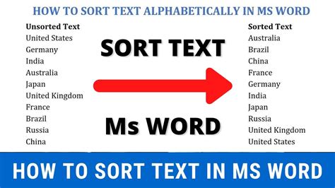 how to do abc order on word