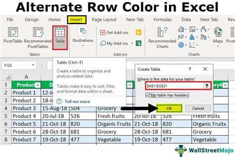 how to do alternating color lines in excel