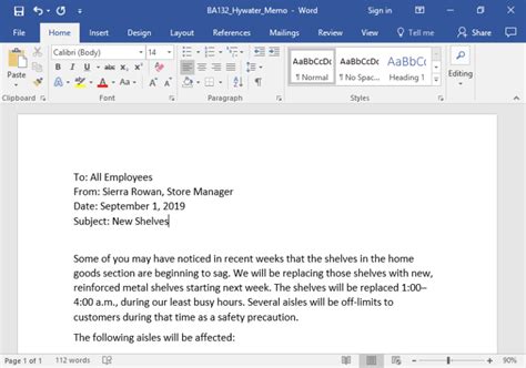 how to do assignment in word document