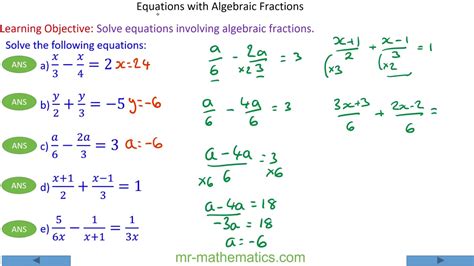 how to do basic algebra with fractions