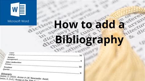 how to do bibliography in word
