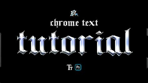 how to do chrome text in photoshop