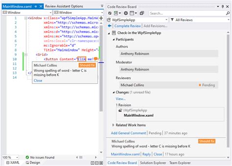 how to do code review in visual studio 2019