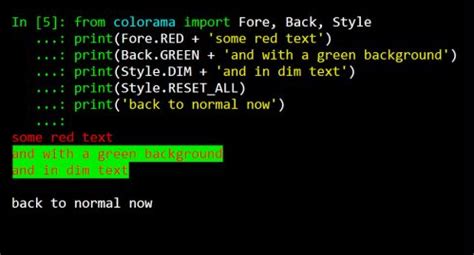 how to do color text in python