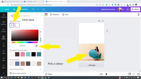 how to do colour picker in canva