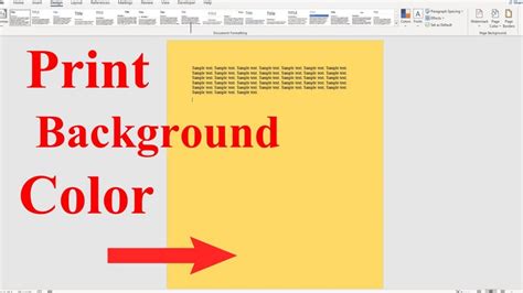 how to do colour print in word