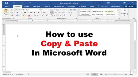 how to do copy paste in ms word