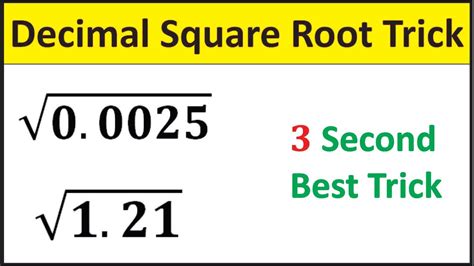 how to do decimal square root
