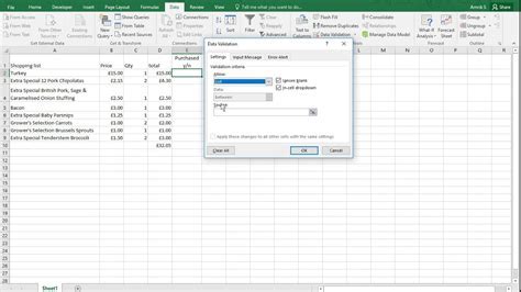 how to do drop down in excel yes or no