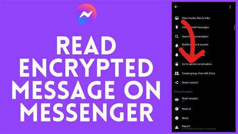 how to do encrypted messages on messenger