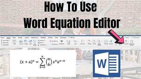 how to do equation editor on microsoft word