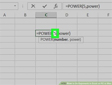 how to do exponents in excel mac