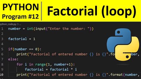 how to do factorial in python using for loop