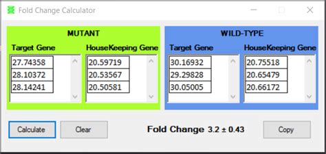 how to do fold change in excel