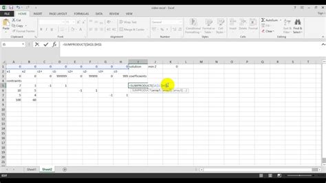 how to do goal programming in excel